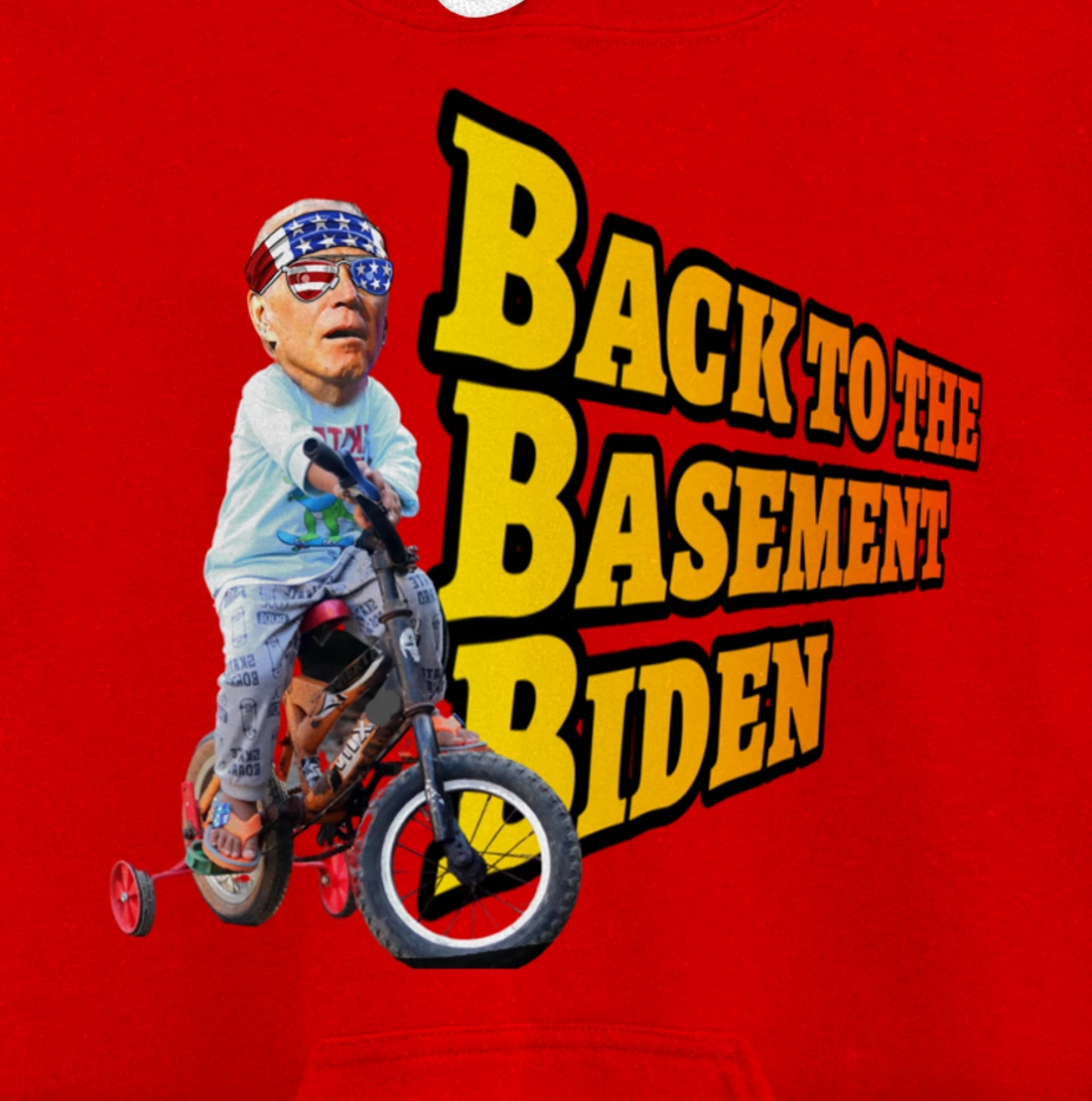 Back to the Basement Biden Trump Bicycle Patriot Republican Pullover Hoodie