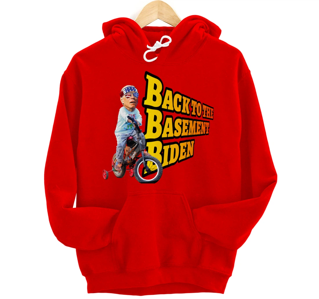 Back to the Basement Biden Trump Bicycle Patriot Republican Pullover Hoodie