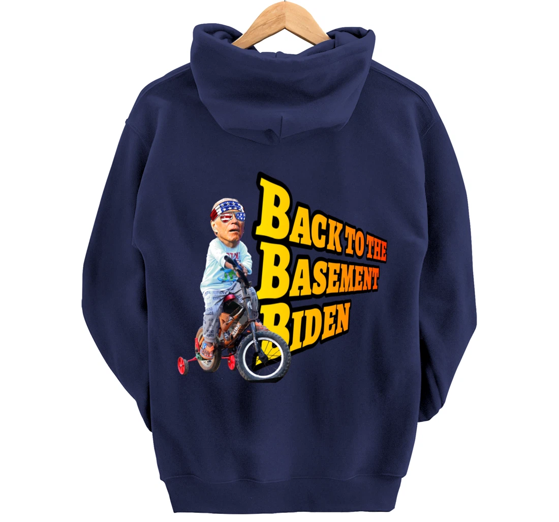 Back to the Basement Biden Trump Bicycle Patriot Republican Pullover Hoodie