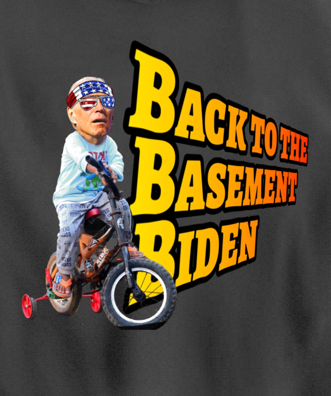 Back to the Basement Biden Trump Bicycle Patriot Republican Pullover Hoodie