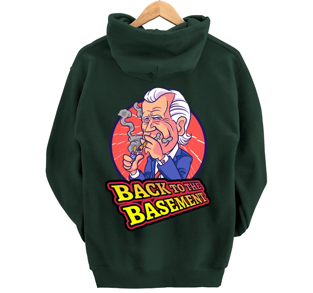 Back to the Basement Biden Trump Bicycle Patriot Republican Pullover Hoodie