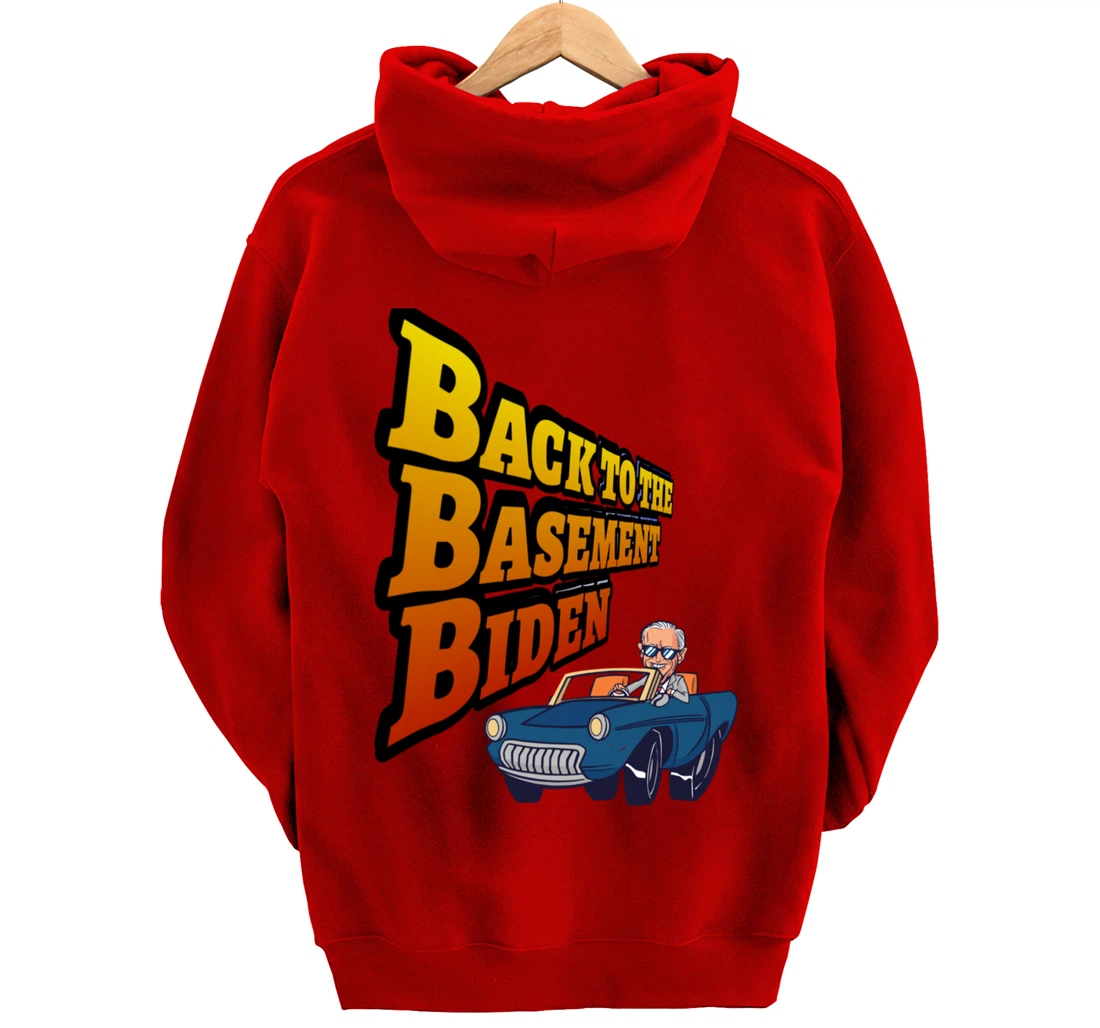 Back to the Basement Biden Trump Bicycle Patriot Republican Pullover Hoodie