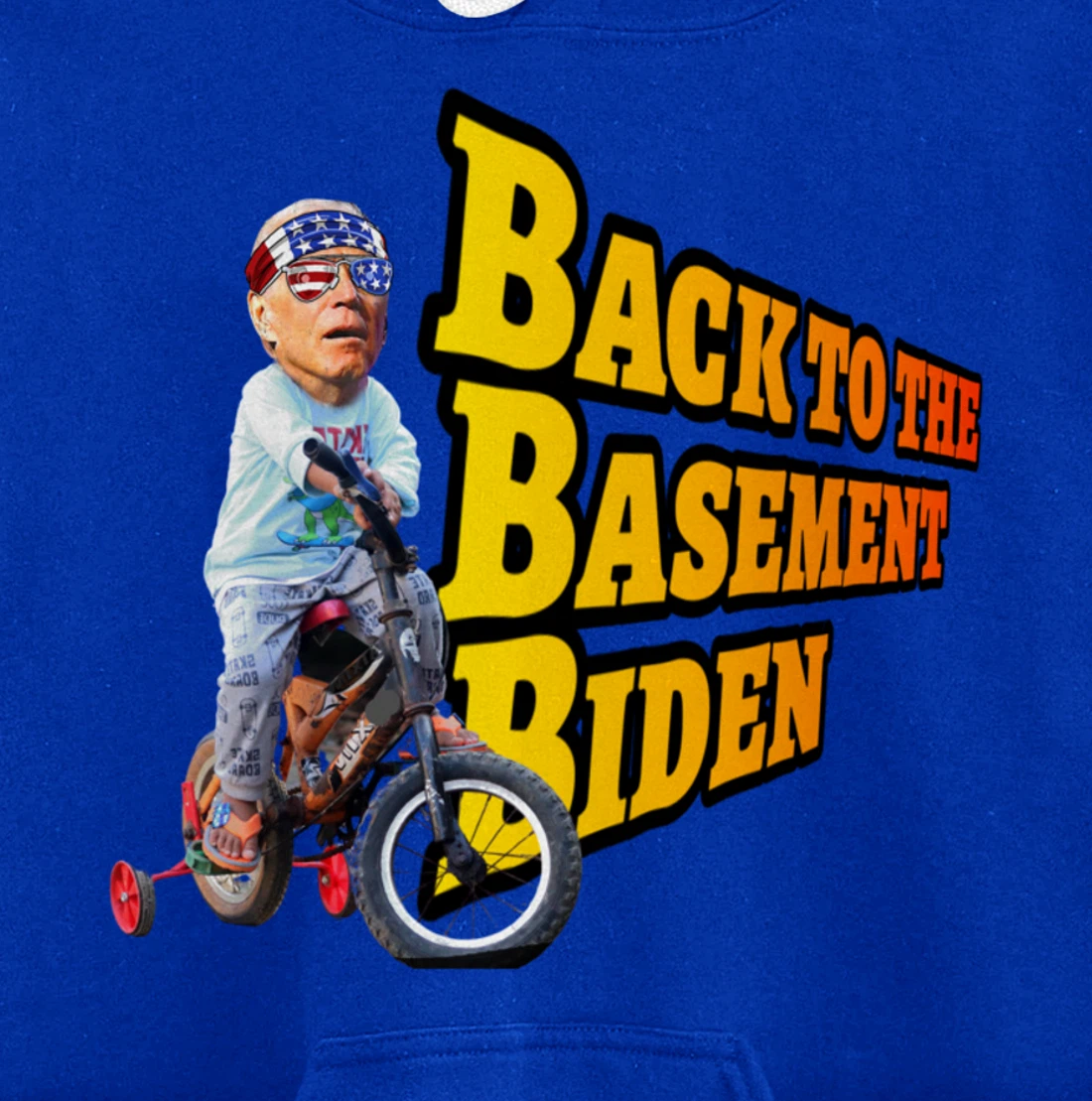 Back to the Basement Biden Trump Bicycle Patriot Republican Pullover Hoodie