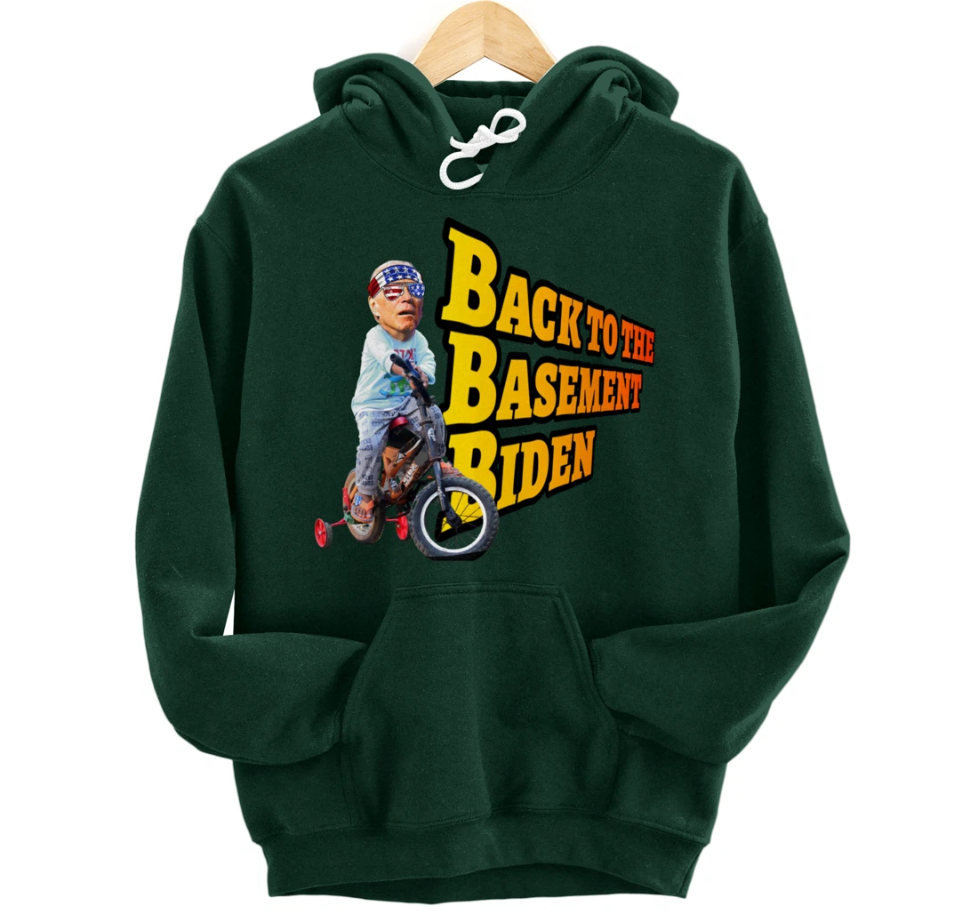 Back to the Basement Biden Trump Bicycle Patriot Republican Pullover Hoodie