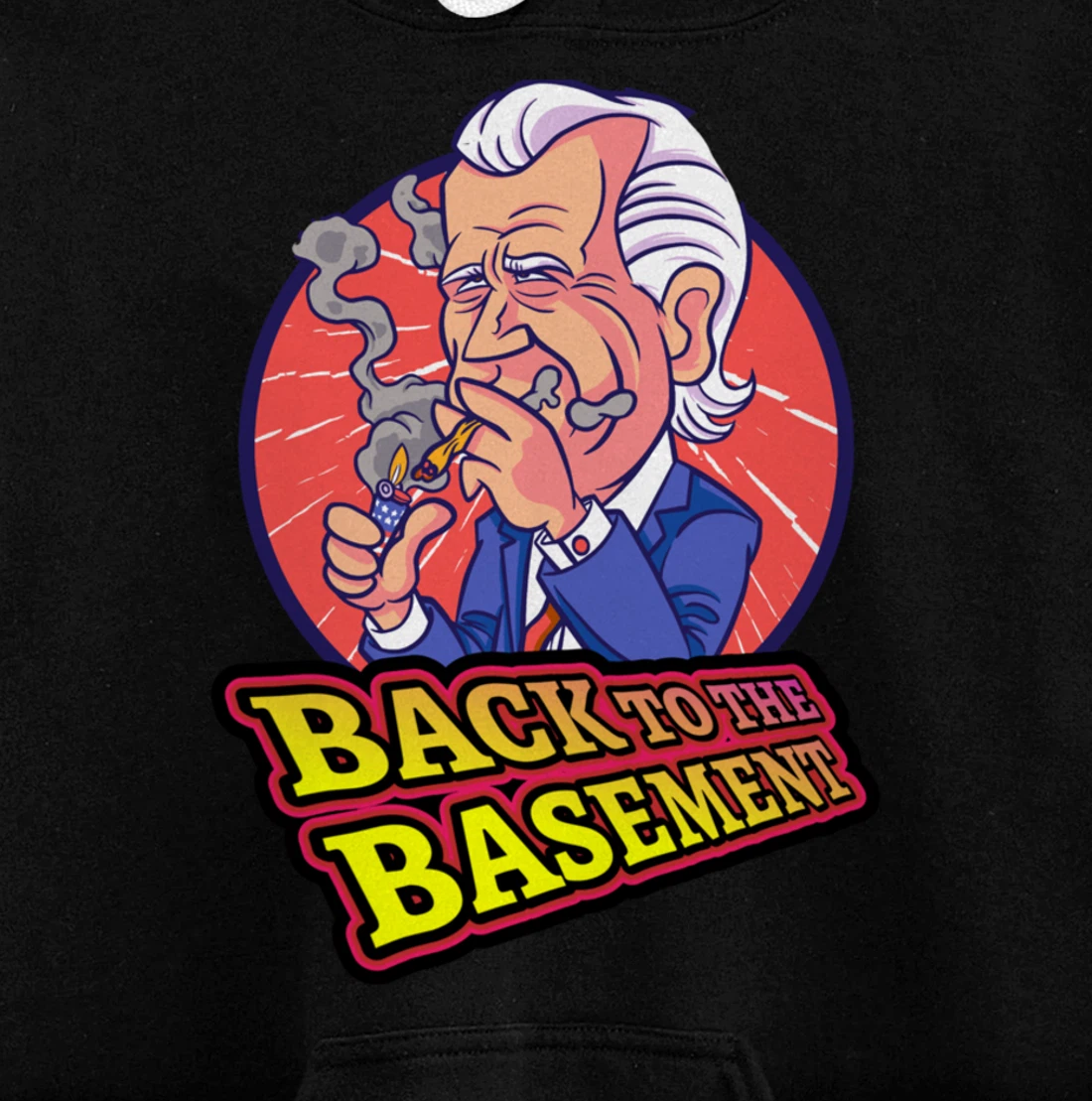 Back to the Basement Biden Trump Bicycle Patriot Republican Pullover Hoodie