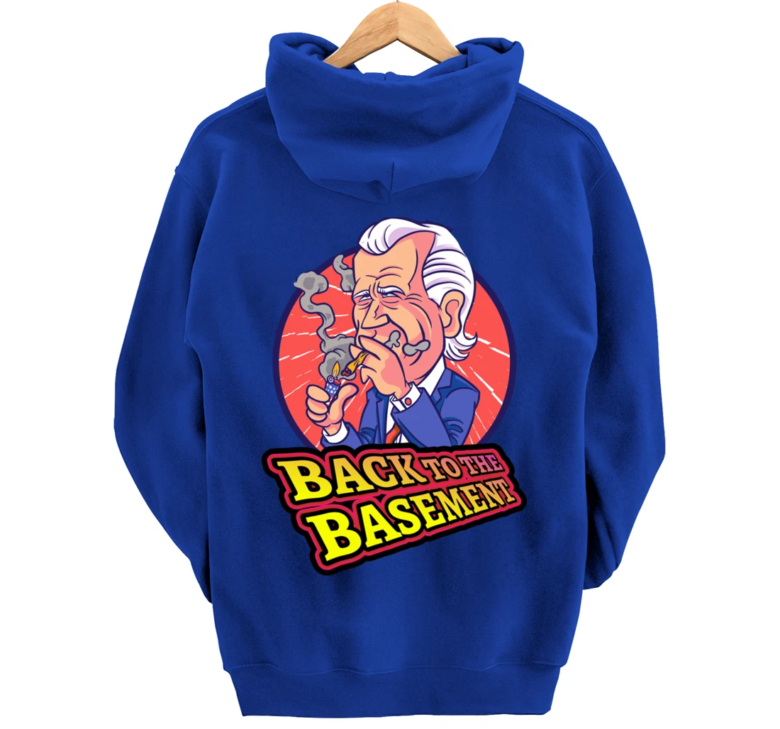 Back to the Basement Biden Trump Bicycle Patriot Republican Pullover Hoodie
