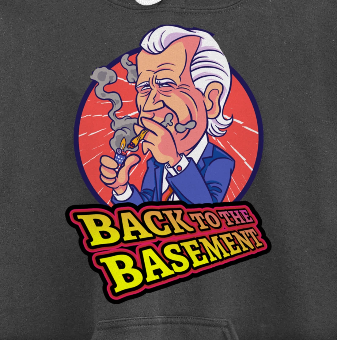 Back to the Basement Biden Trump Bicycle Patriot Republican Pullover Hoodie
