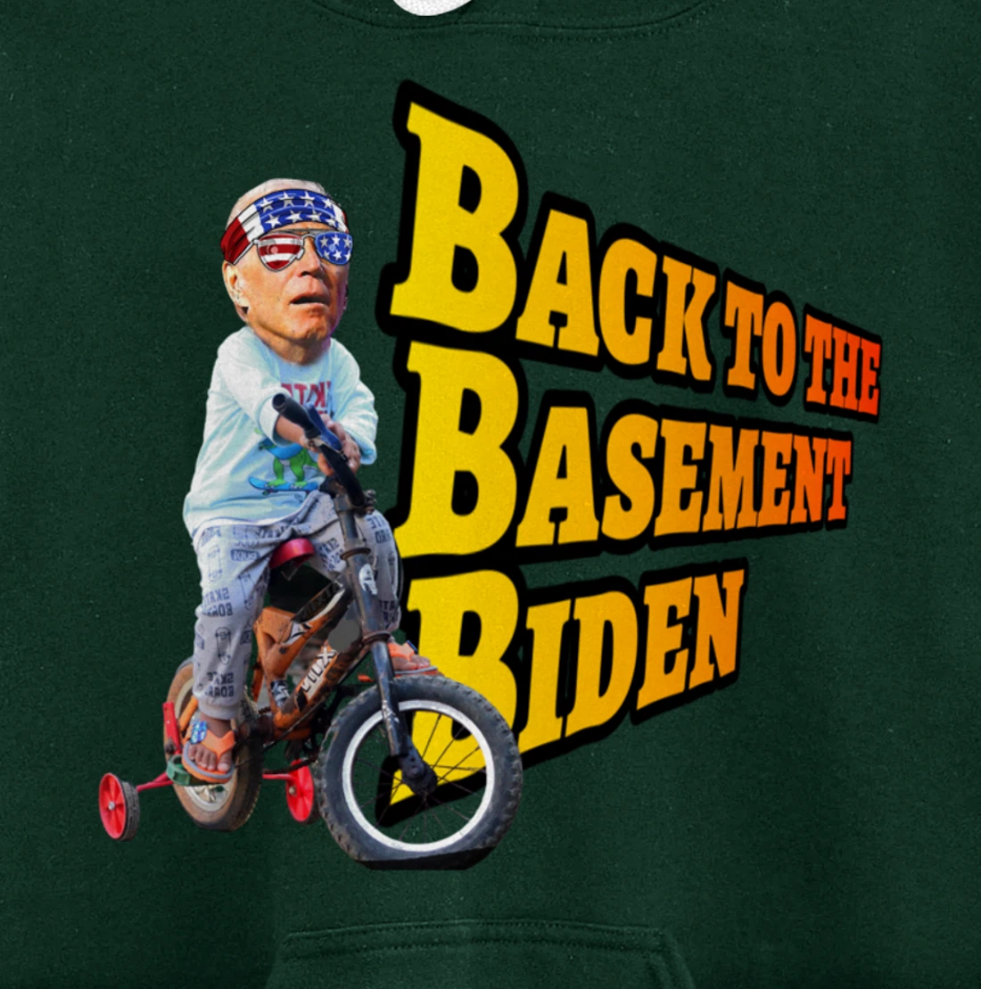 Back to the Basement Biden Trump Bicycle Patriot Republican Pullover Hoodie