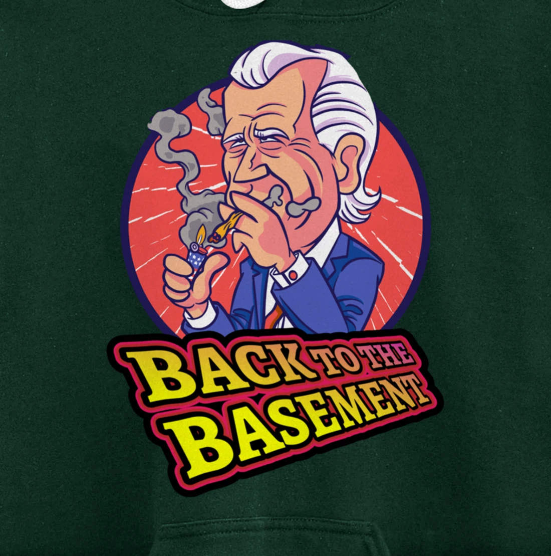 Back to the Basement Biden Trump Bicycle Patriot Republican Pullover Hoodie