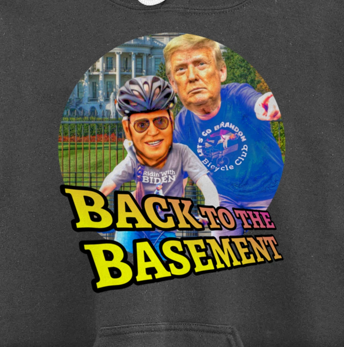 Back to the Basement Biden Trump Bicycle Patriot Republican Pullover Hoodie