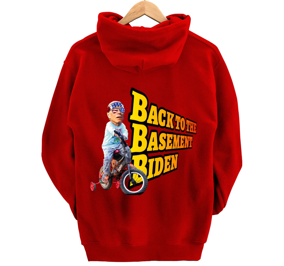 Back to the Basement Biden Trump Bicycle Patriot Republican Pullover Hoodie