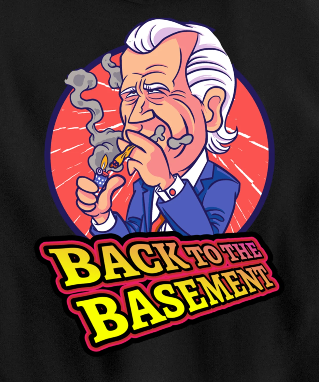 Back to the Basement Biden Trump Bicycle Patriot Republican Pullover Hoodie