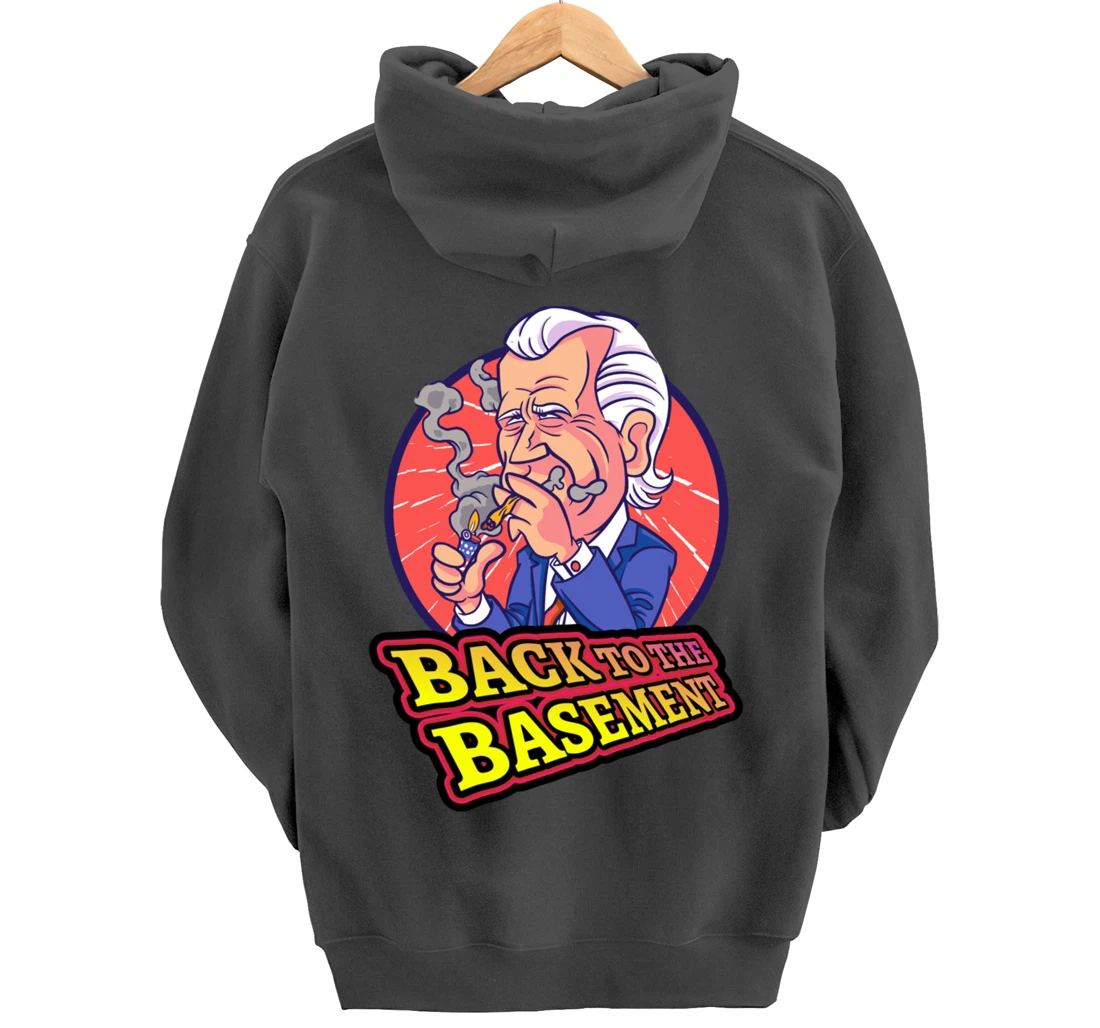 Back to the Basement Biden Trump Bicycle Patriot Republican Pullover Hoodie