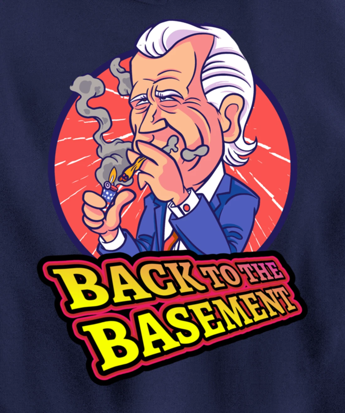Back to the Basement Biden Trump Bicycle Patriot Republican Pullover Hoodie