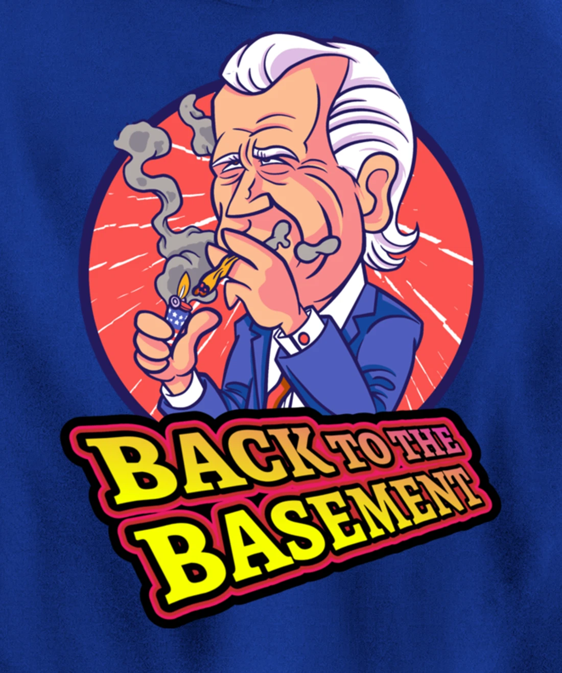 Back to the Basement Biden Trump Bicycle Patriot Republican Pullover Hoodie