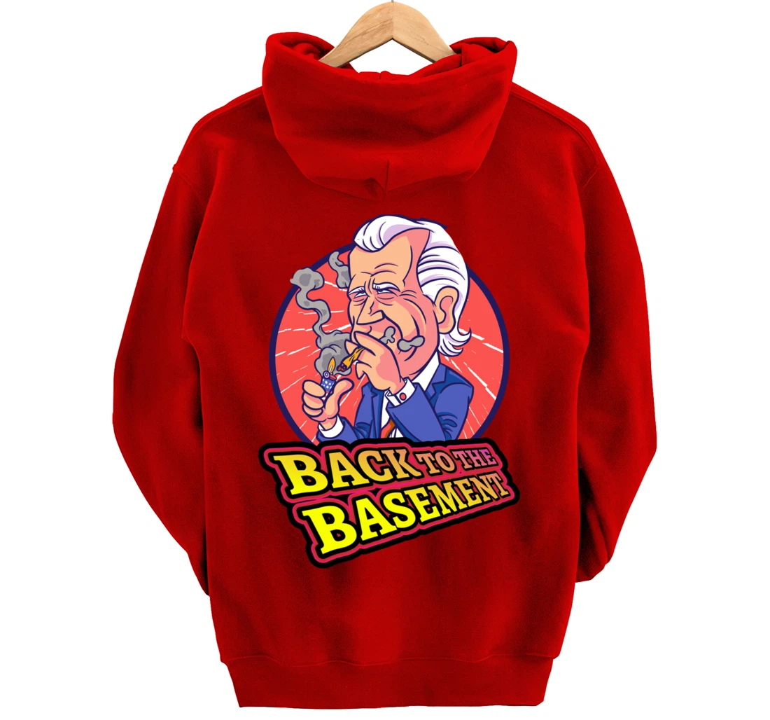 Back to the Basement Biden Trump Bicycle Patriot Republican Pullover Hoodie