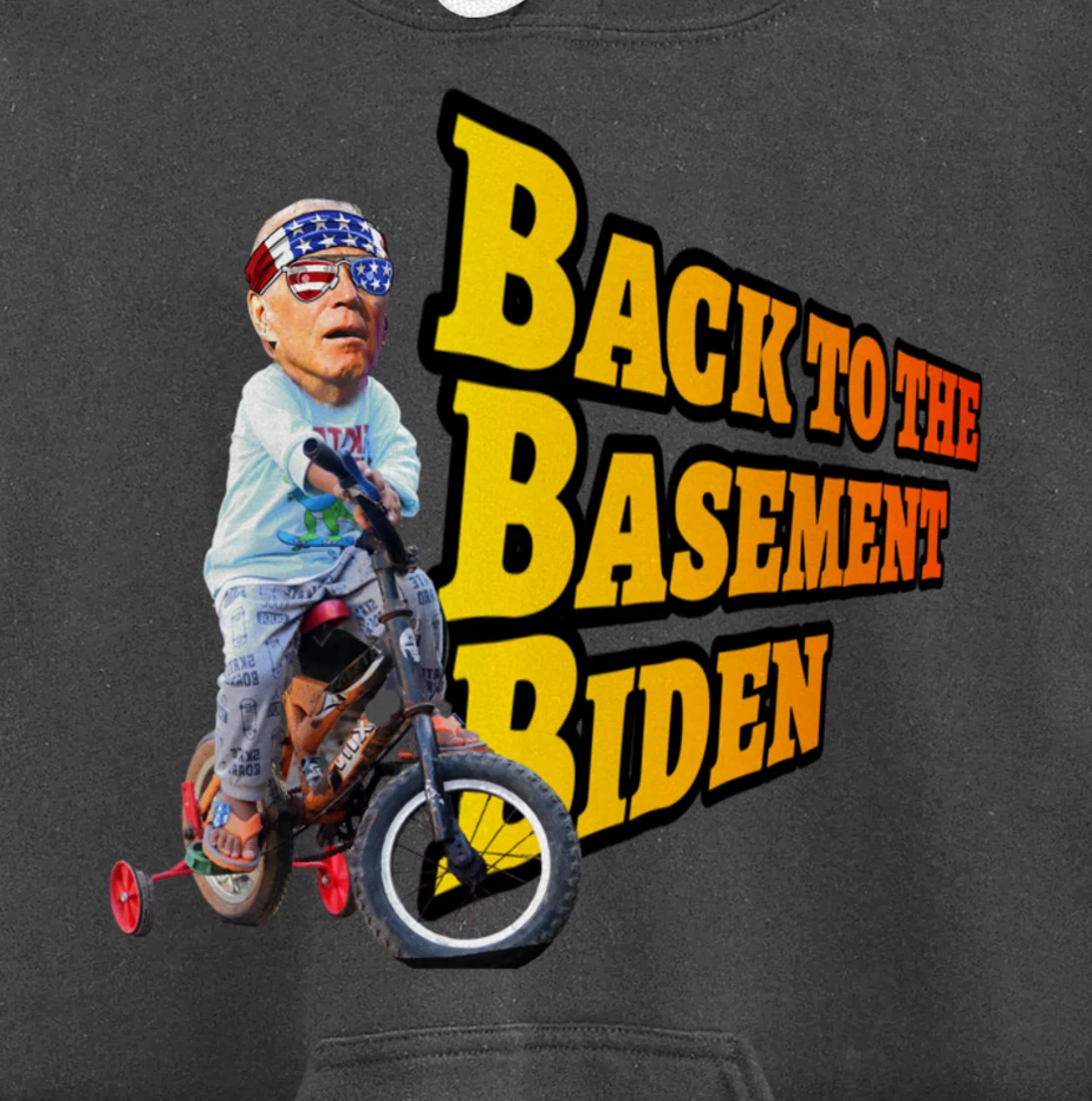 Back to the Basement Biden Trump Bicycle Patriot Republican Pullover Hoodie