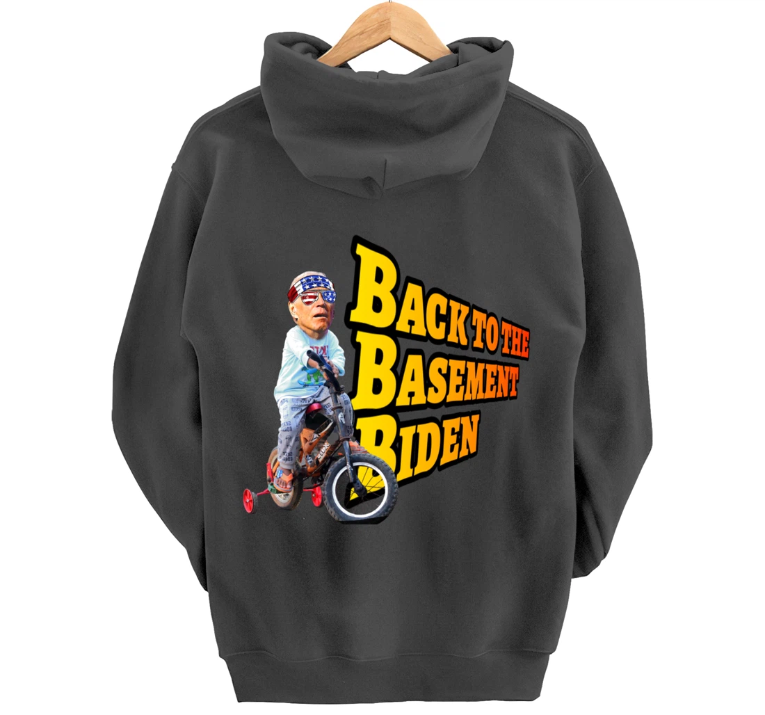 Back to the Basement Biden Trump Bicycle Patriot Republican Pullover Hoodie