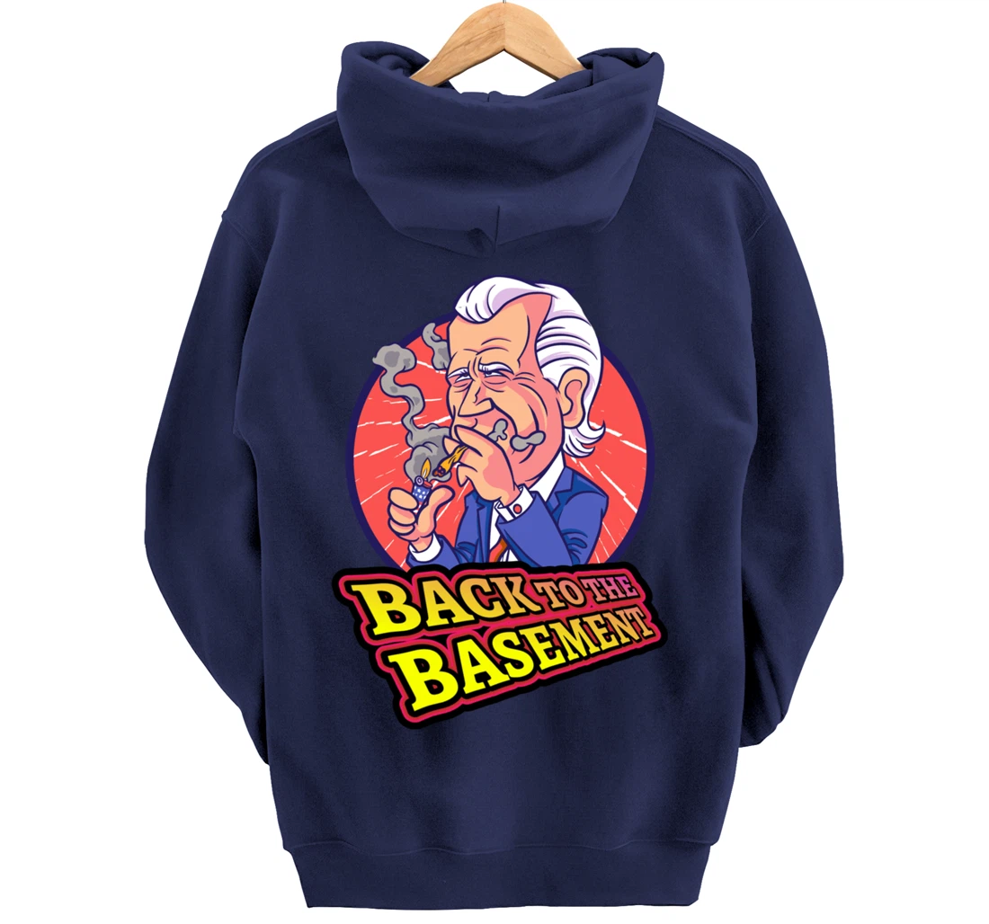 Back to the Basement Biden Trump Bicycle Patriot Republican Pullover Hoodie