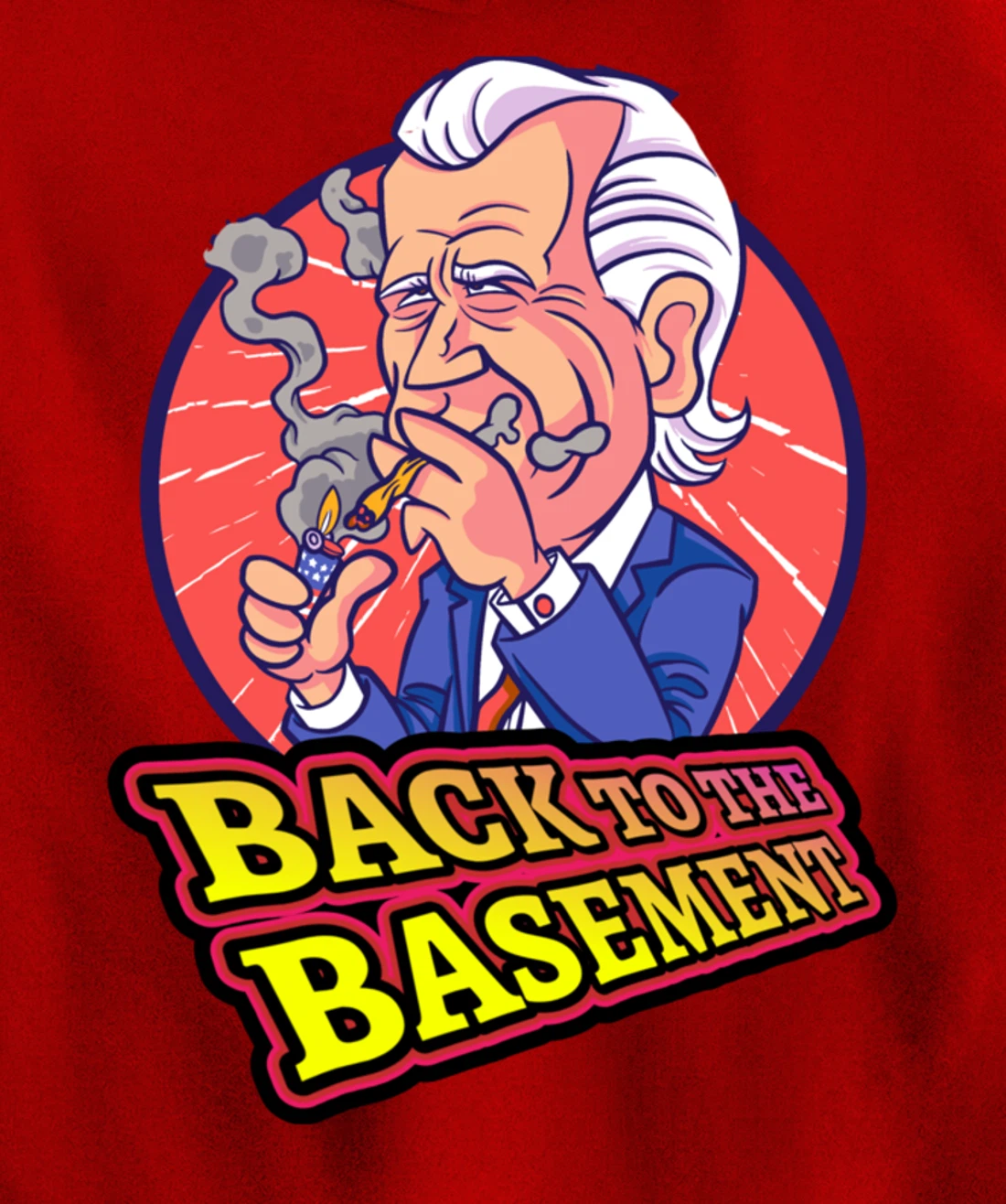 Back to the Basement Biden Trump Bicycle Patriot Republican Pullover Hoodie