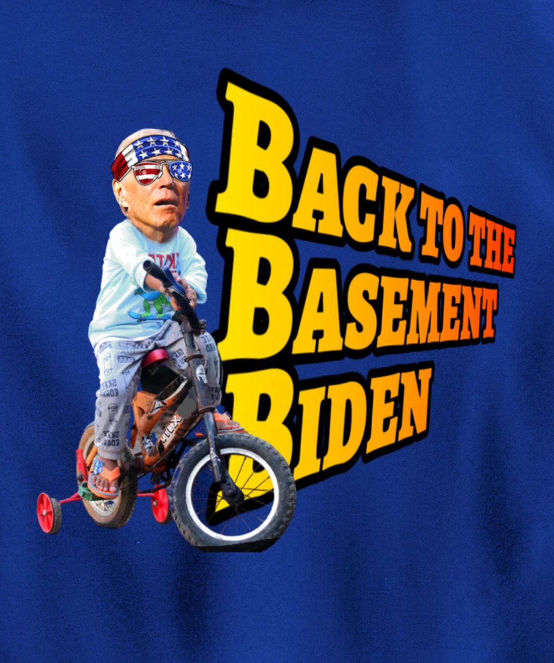 Back to the Basement Biden Trump Bicycle Patriot Republican Pullover Hoodie