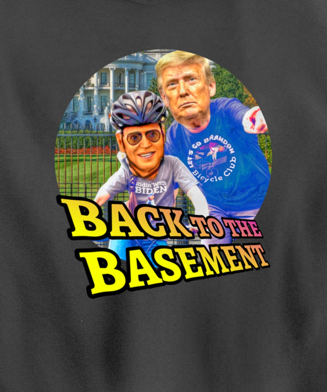 Back to the Basement Biden Trump Bicycle Patriot Republican Pullover Hoodie