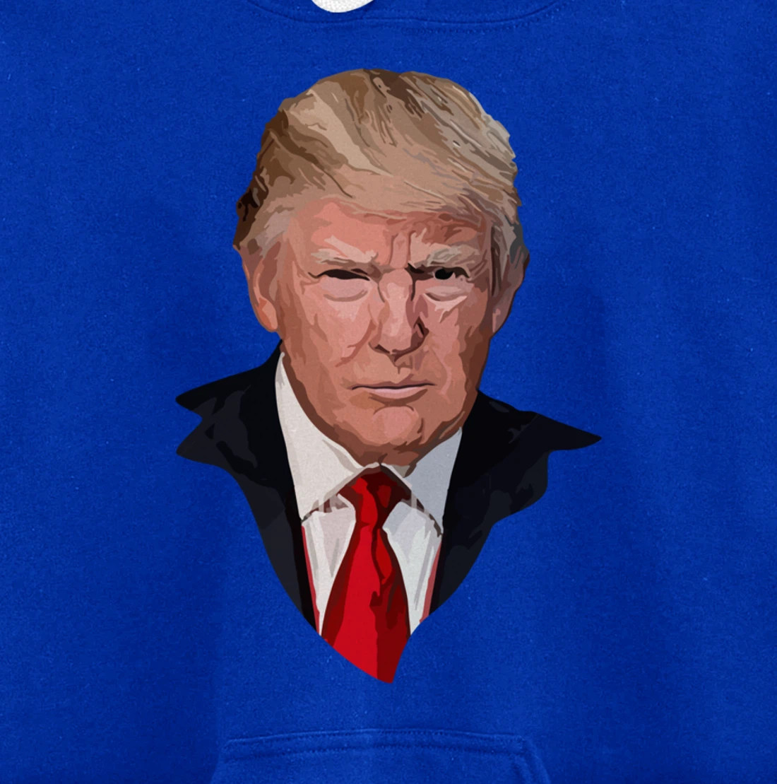 American Patriotic Trump Portrait Illustration Pullover Hoodie