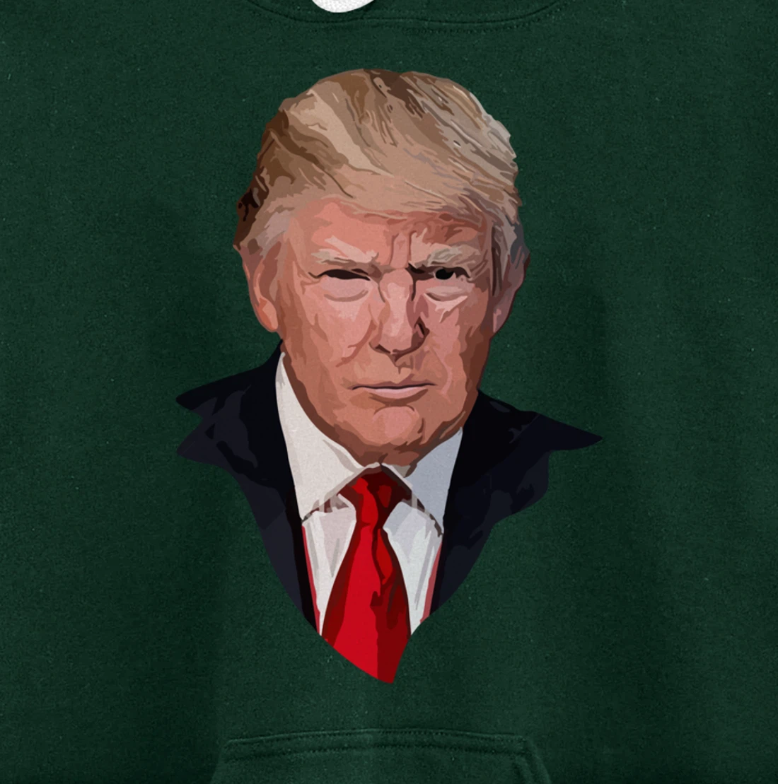 American Patriotic Trump Portrait Illustration Pullover Hoodie