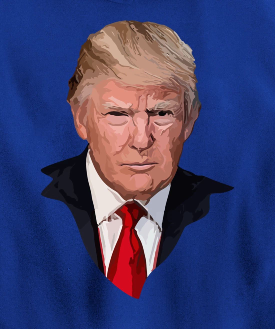 American Patriotic Trump Portrait Illustration Pullover Hoodie