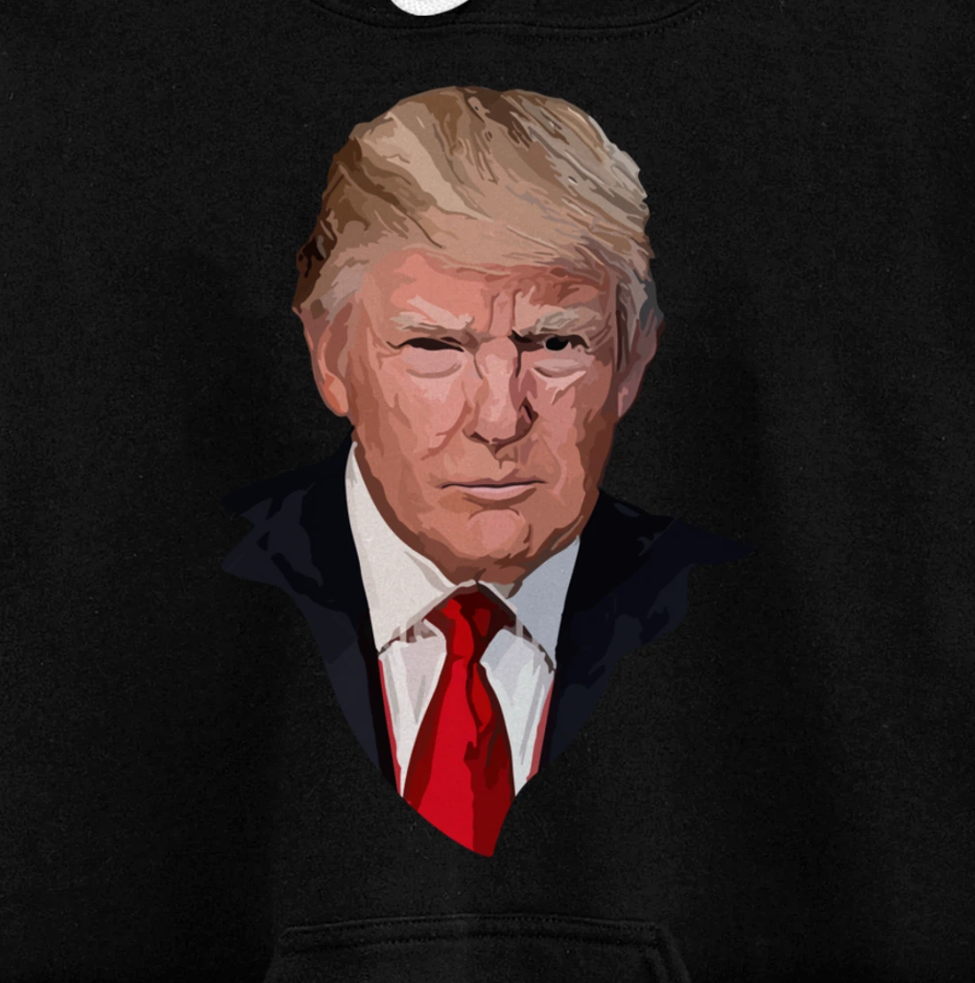 American Patriotic Trump Portrait Illustration Pullover Hoodie