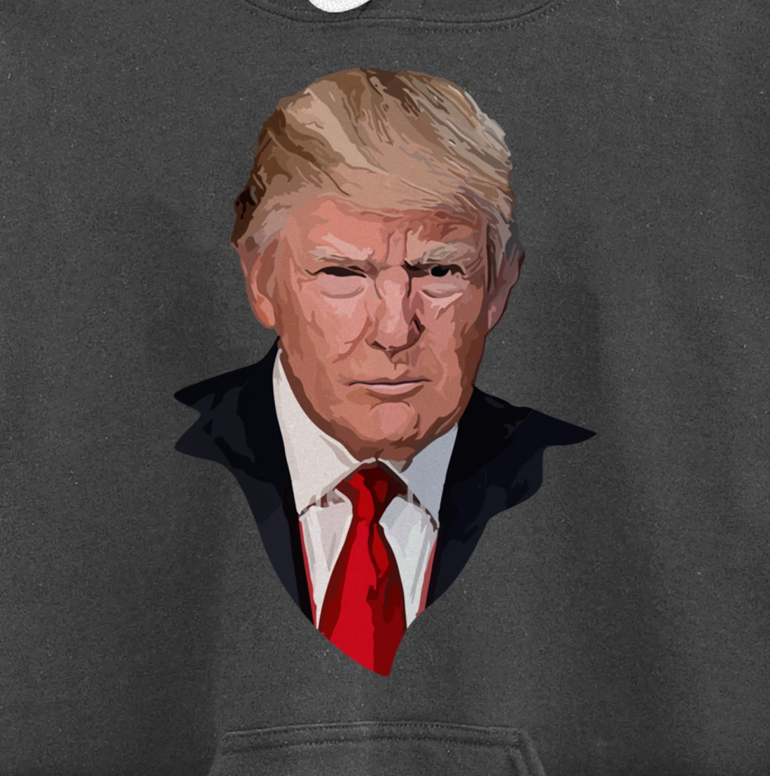 American Patriotic Trump Portrait Illustration Pullover Hoodie