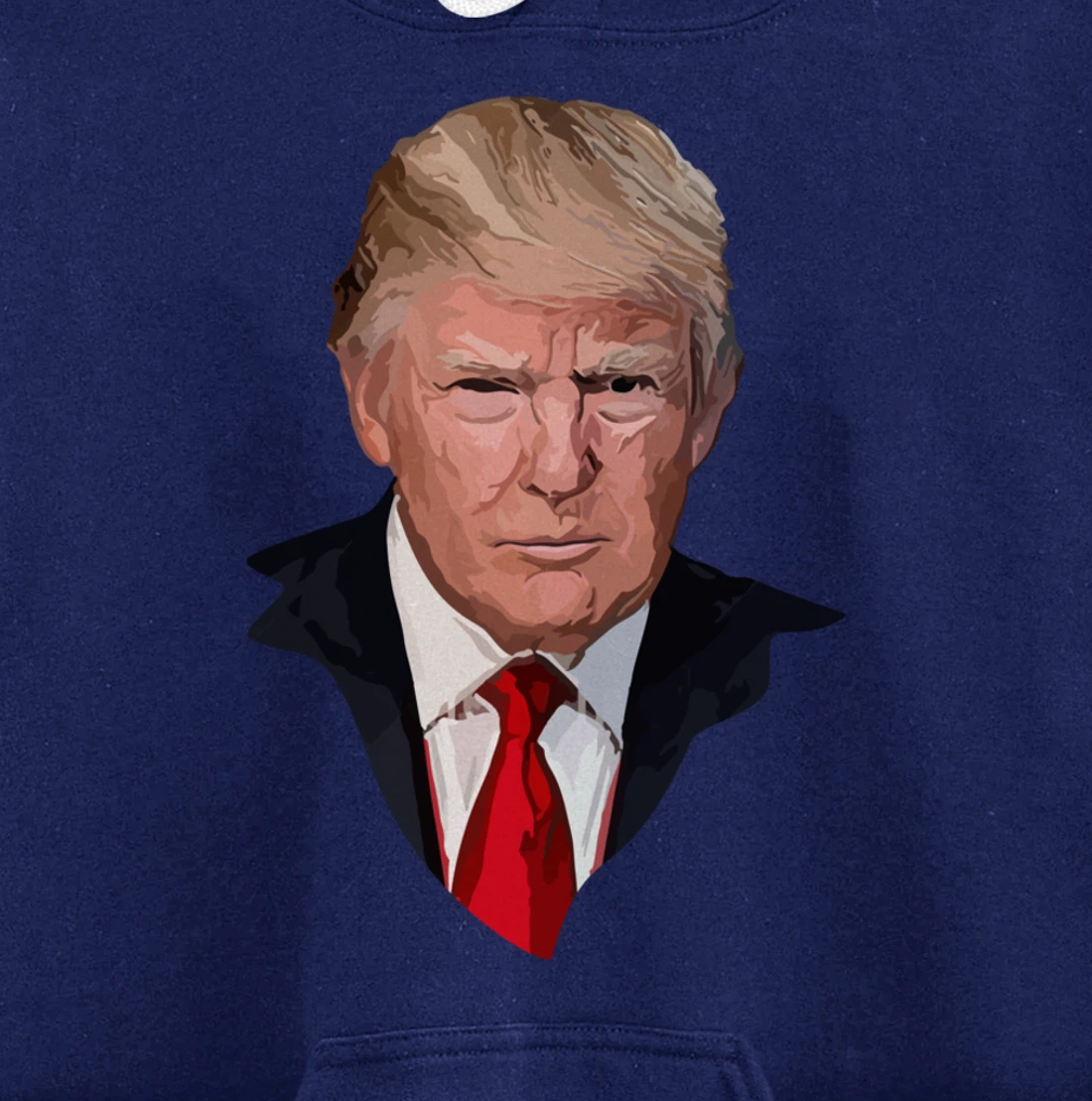 American Patriotic Trump Portrait Illustration Pullover Hoodie