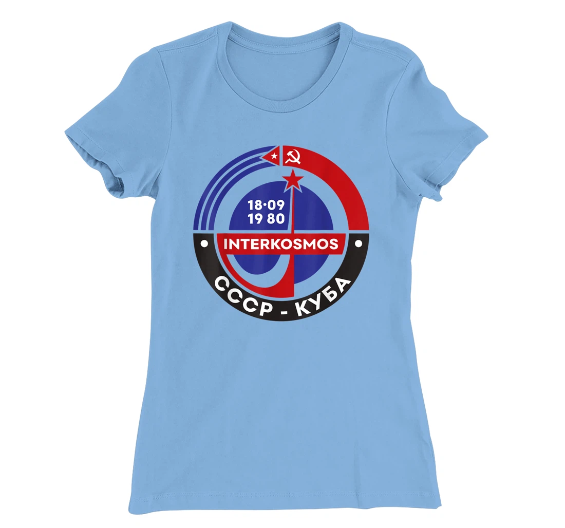 Womens Interkosmos Cuba Russia Vintage Sputnik USSR Soviet Union T-Shirt, Women T-Shirt