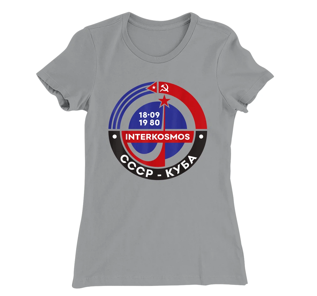 Womens Interkosmos Cuba Russia Vintage Sputnik USSR Soviet Union T-Shirt, Women T-Shirt
