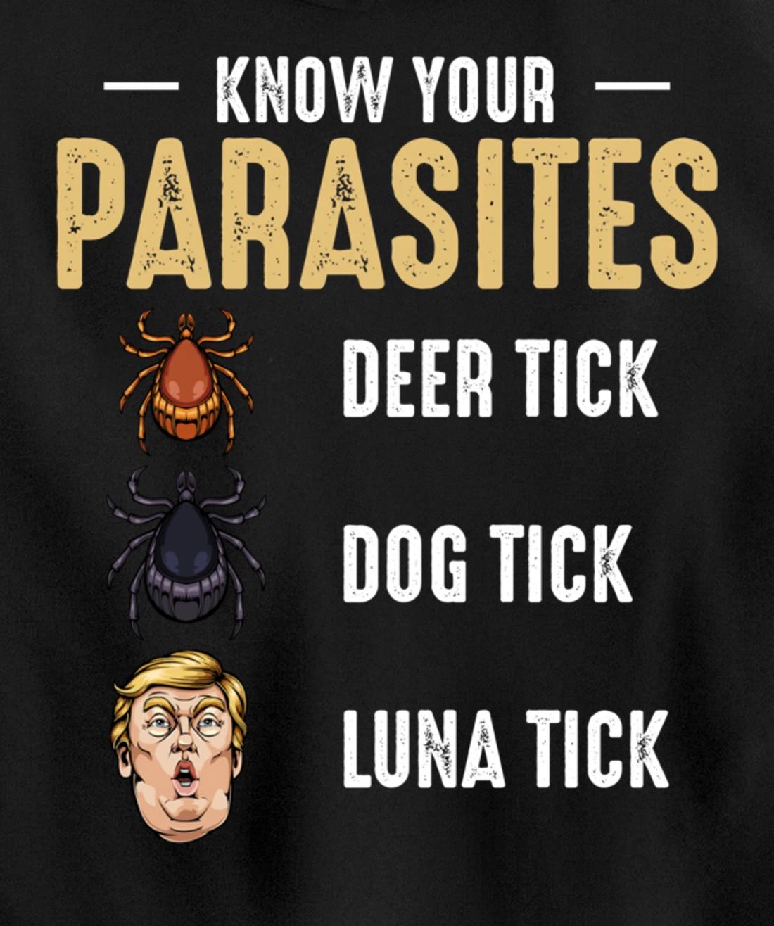 Know Your Parasites - Anti Trump - Presidential Election Pullover Hoodie