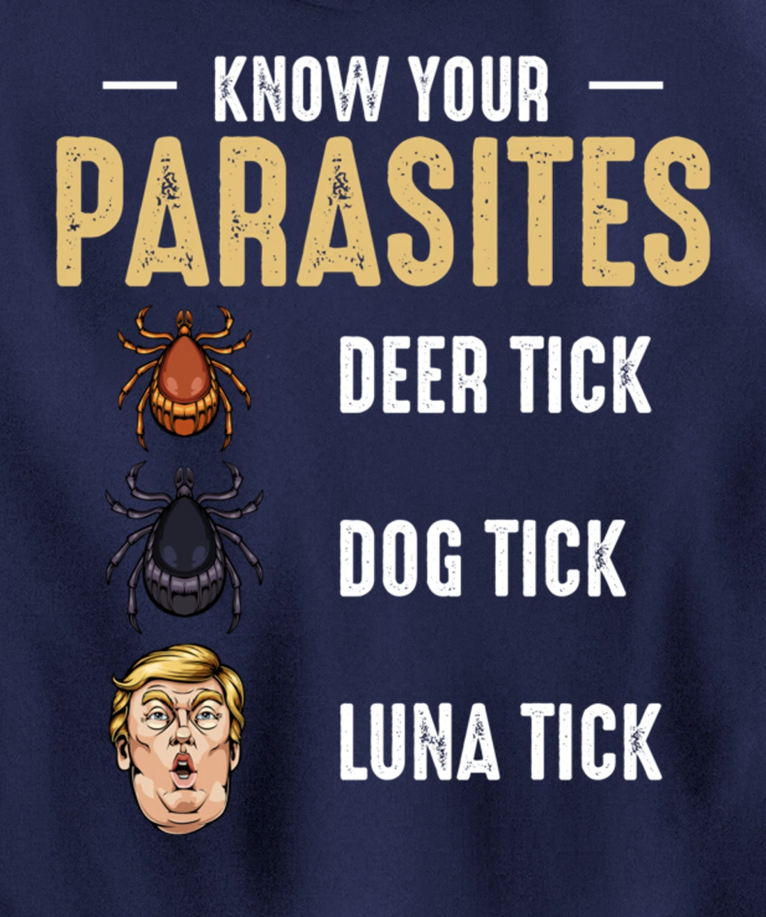 Know Your Parasites - Anti Trump - Presidential Election Pullover Hoodie