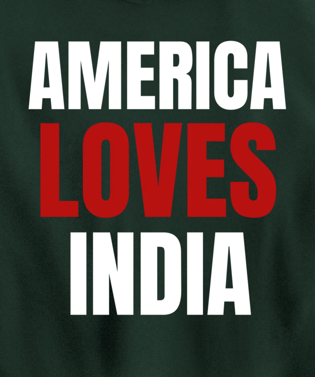 America Loves India- Popular Trump Tee- Trump Supporter Tee Pullover Hoodie