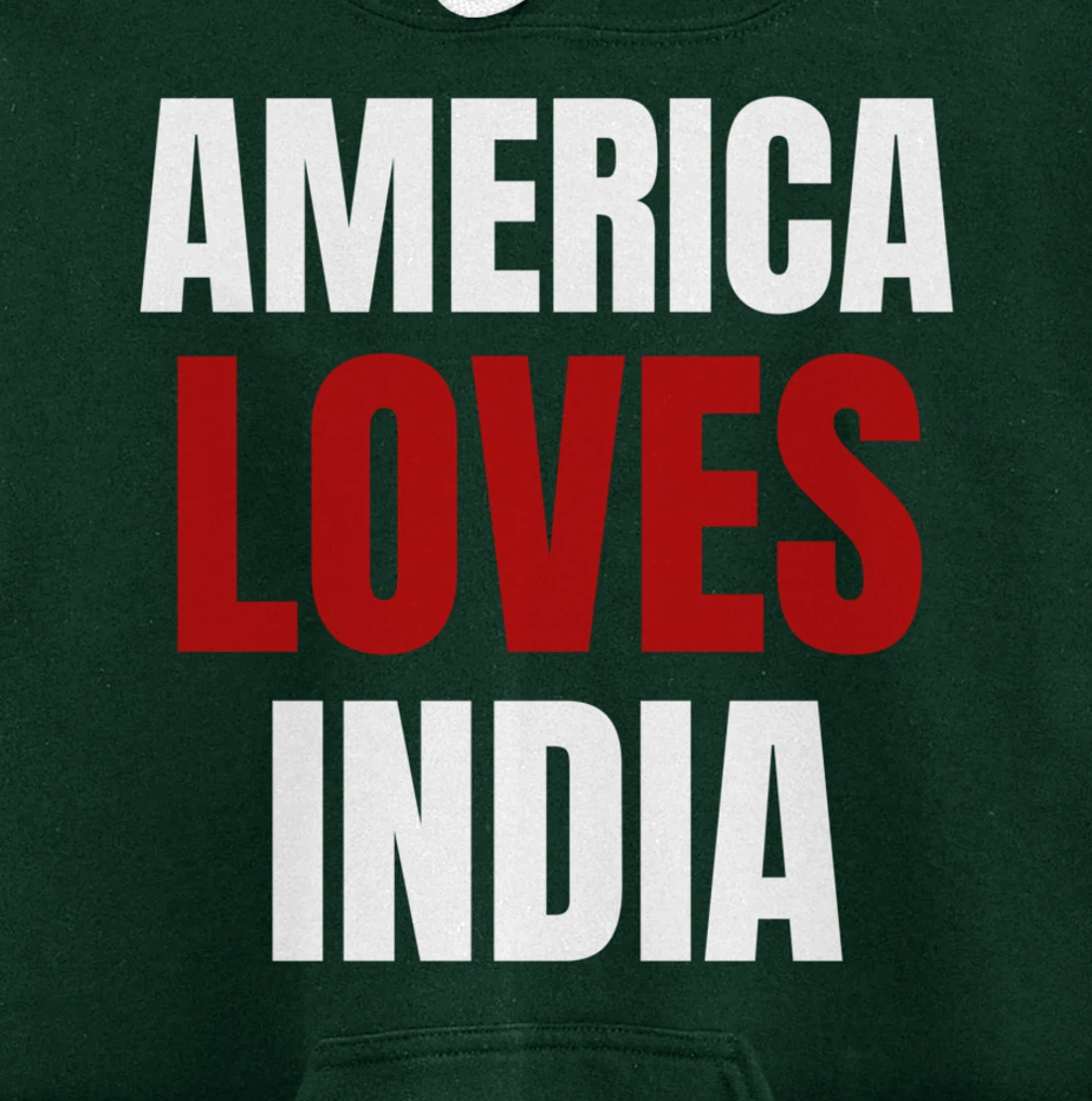 America Loves India- Popular Trump Tee- Trump Supporter Tee Pullover Hoodie