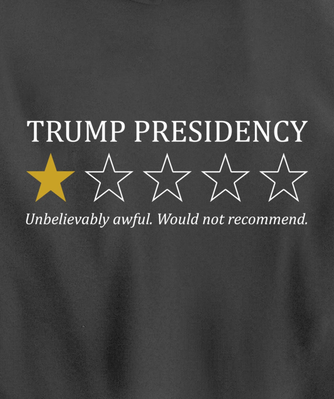 Funny Trump Presidency 1 Star Anti Trump Political Pullover Hoodie