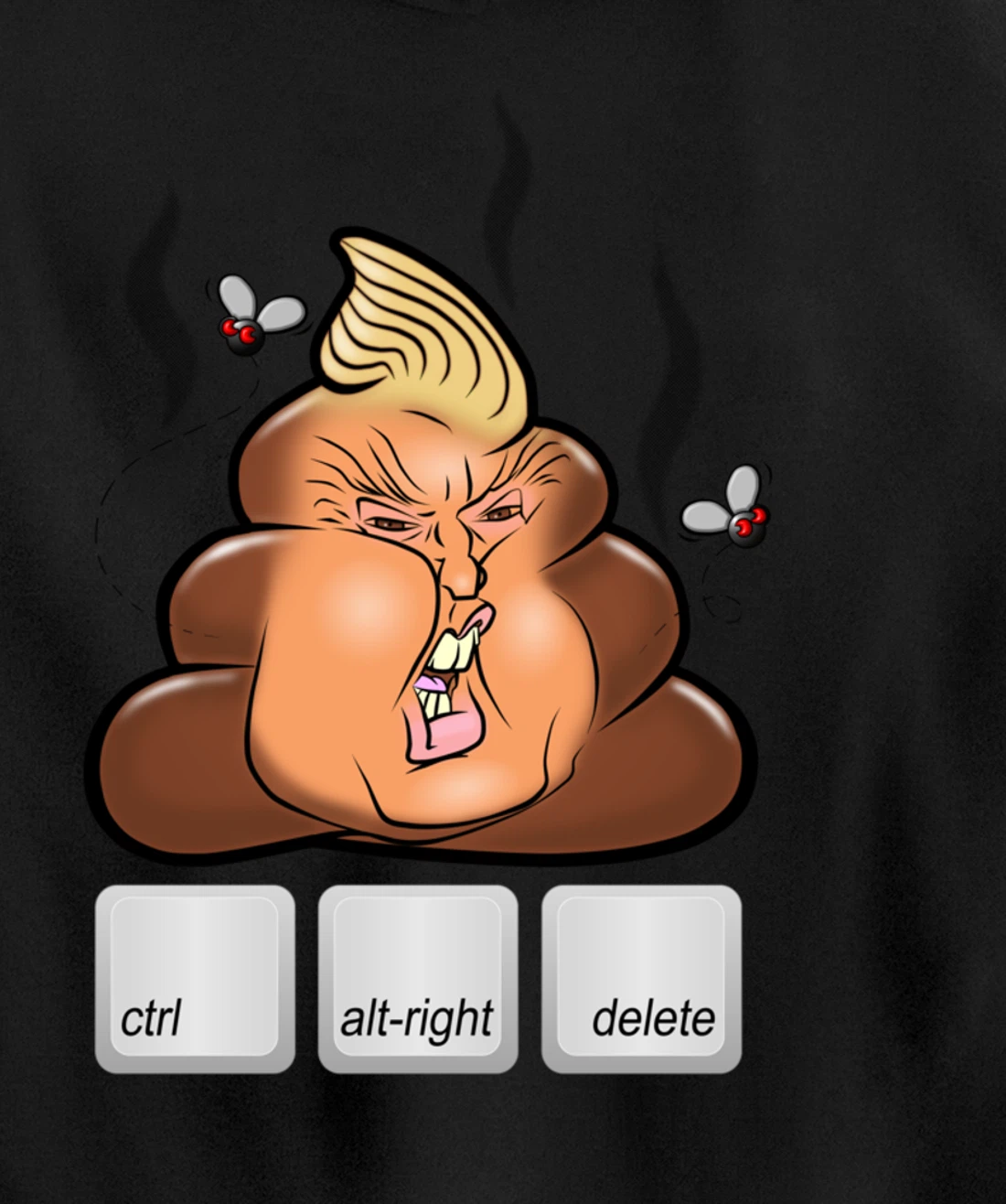 Cntl+Alt(right)+Delete Anti Alt-Right Anti Trump Pullover Hoodie