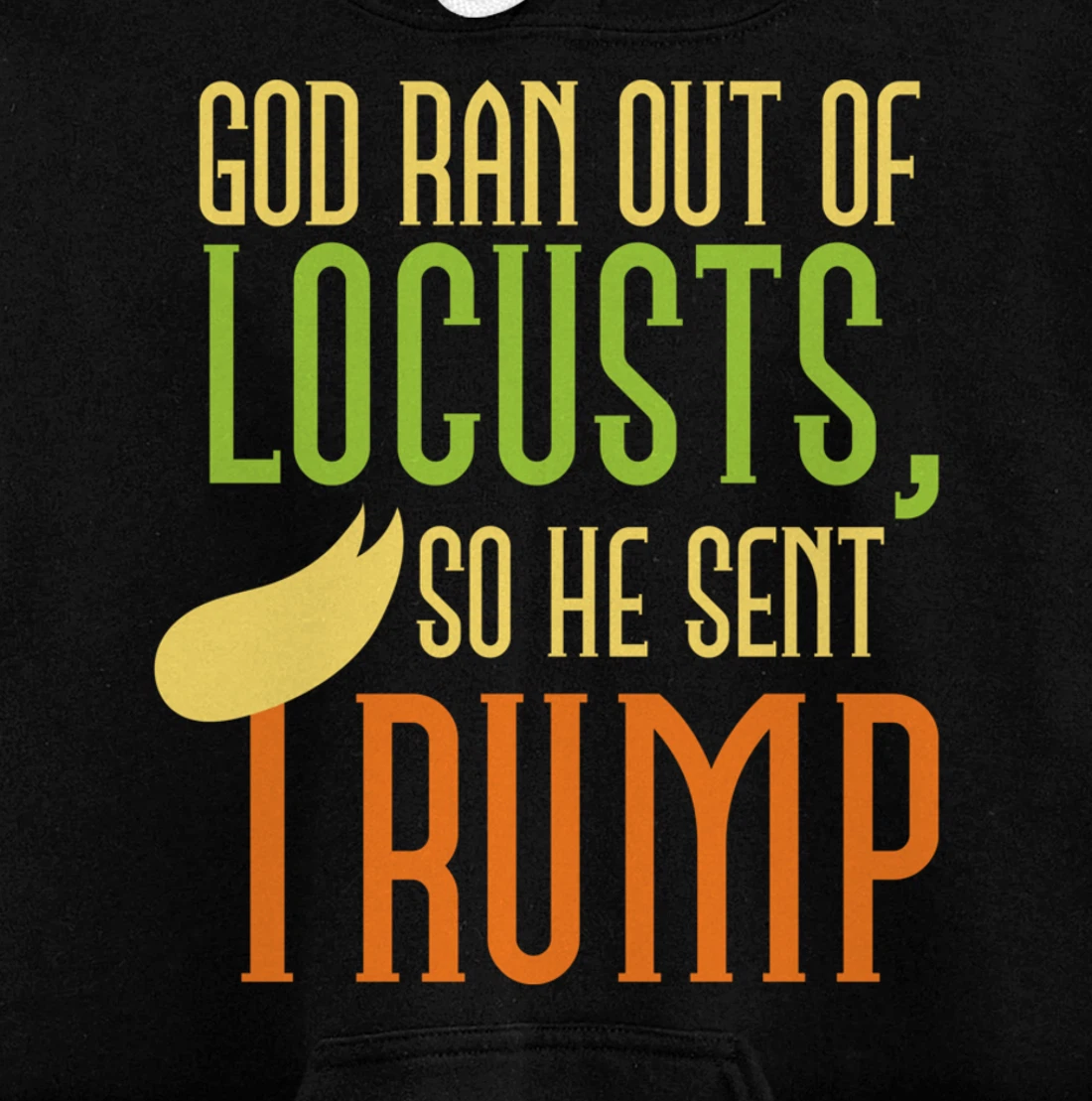 God Ran Out of Locusts, So He Sent Trump Funny Anti-Trump Pullover Hoodie