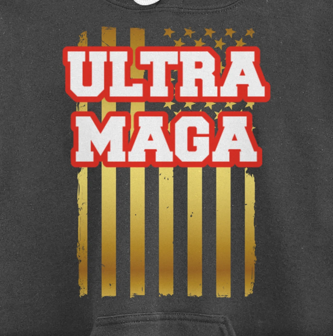 Patriotic Ultra Maga United States U.S. Flag President Trump Pullover Hoodie