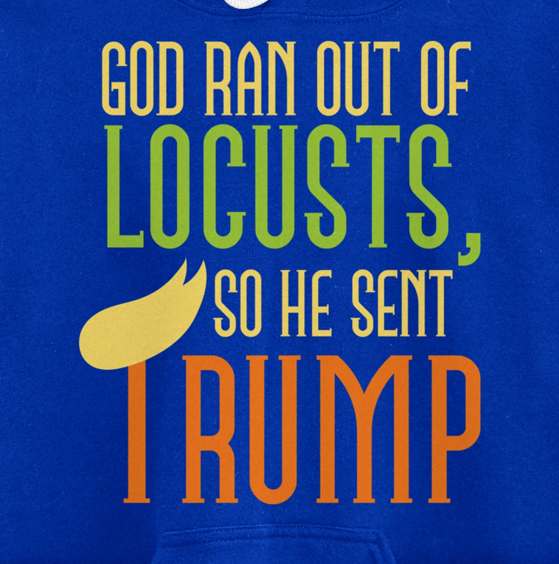 God Ran Out of Locusts, So He Sent Trump Funny Anti-Trump Pullover Hoodie