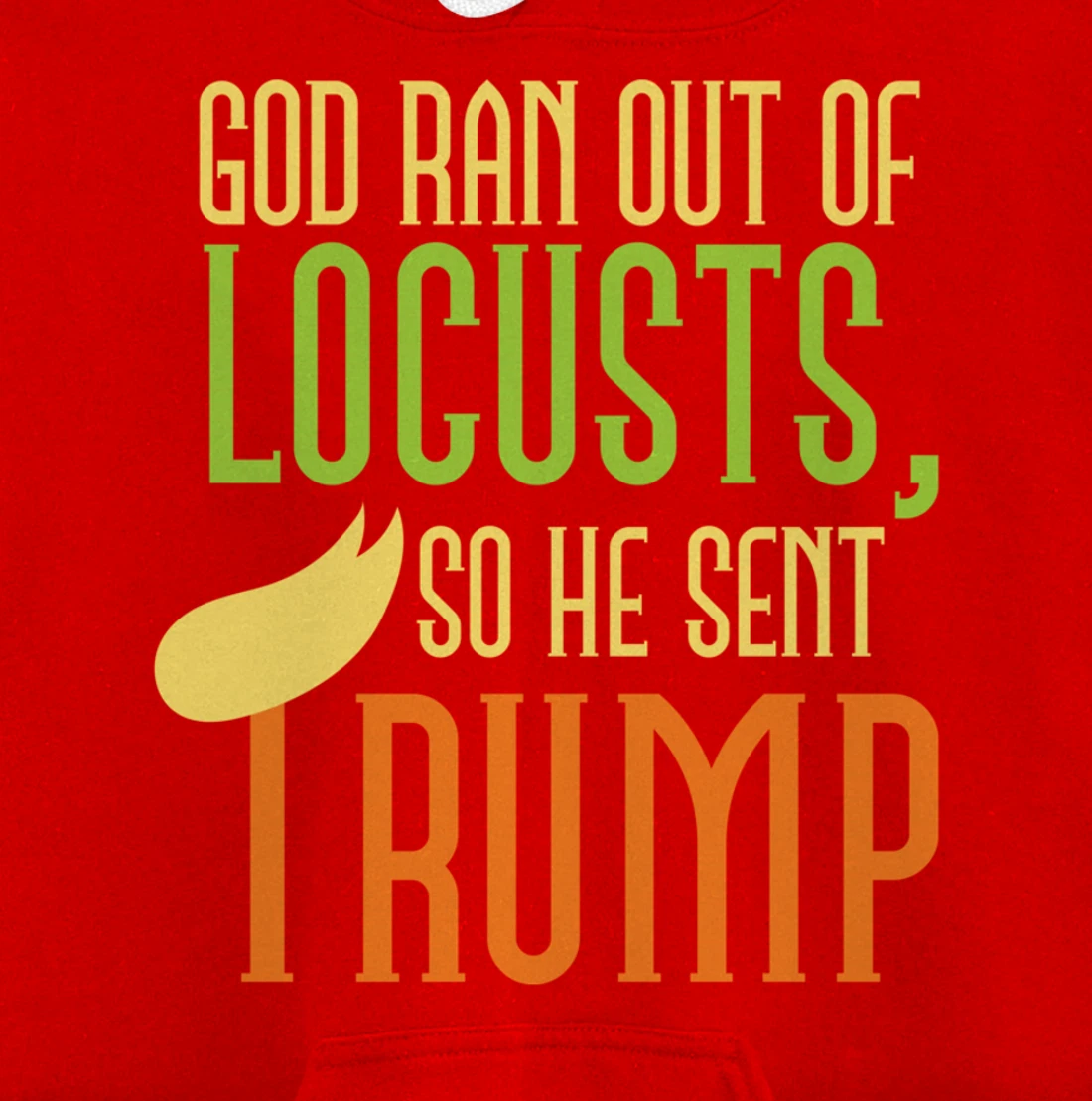 God Ran Out of Locusts, So He Sent Trump Funny Anti-Trump Pullover Hoodie