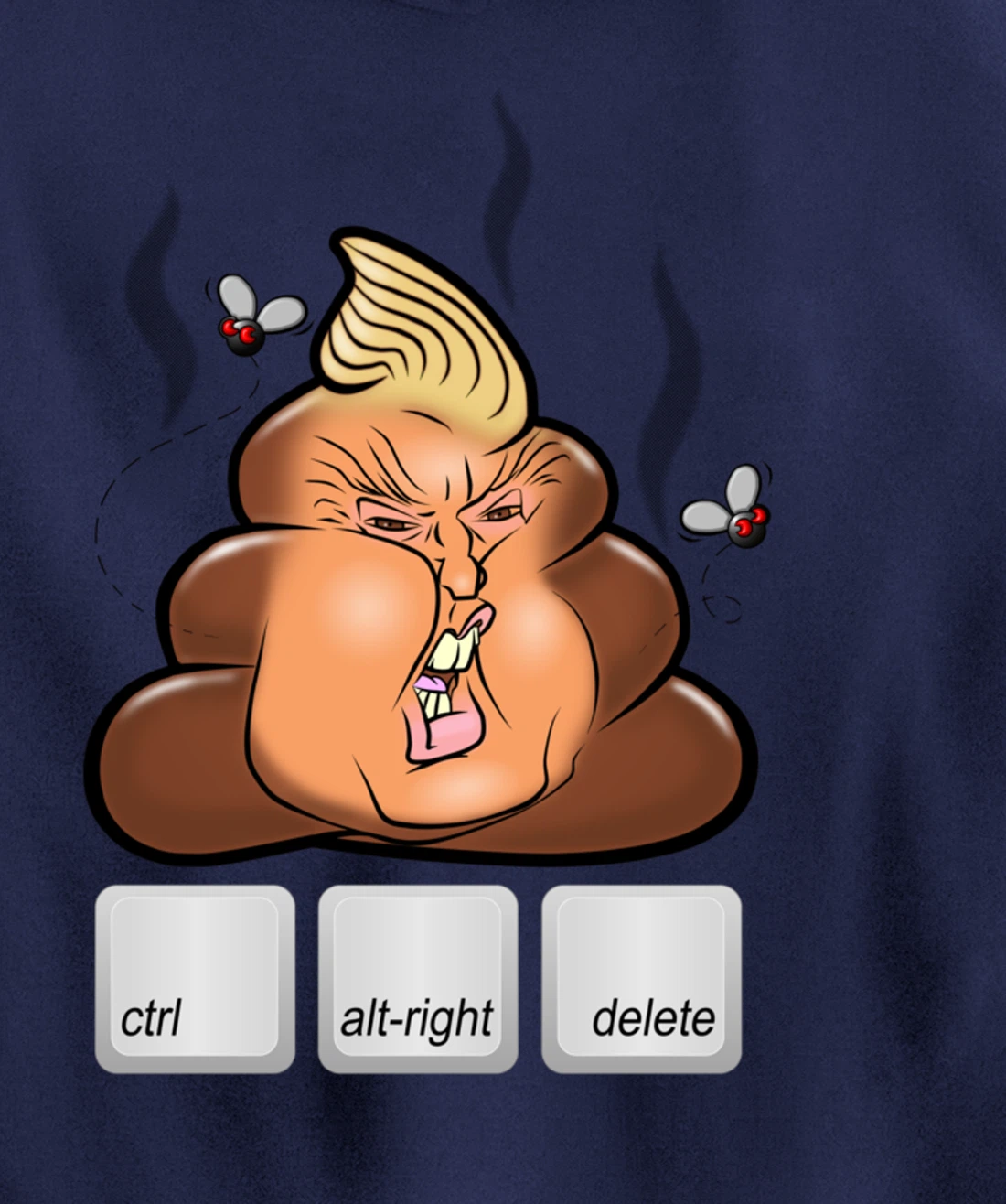 Cntl+Alt(right)+Delete Anti Alt-Right Anti Trump Pullover Hoodie