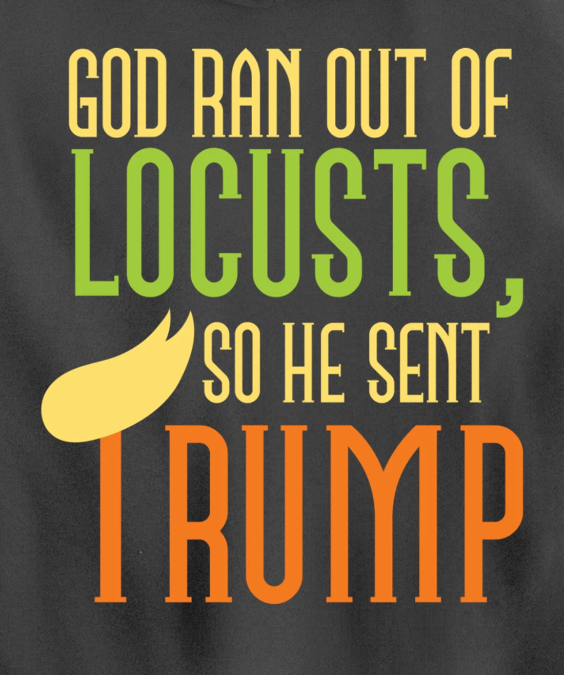 God Ran Out of Locusts, So He Sent Trump Funny Anti-Trump Pullover Hoodie
