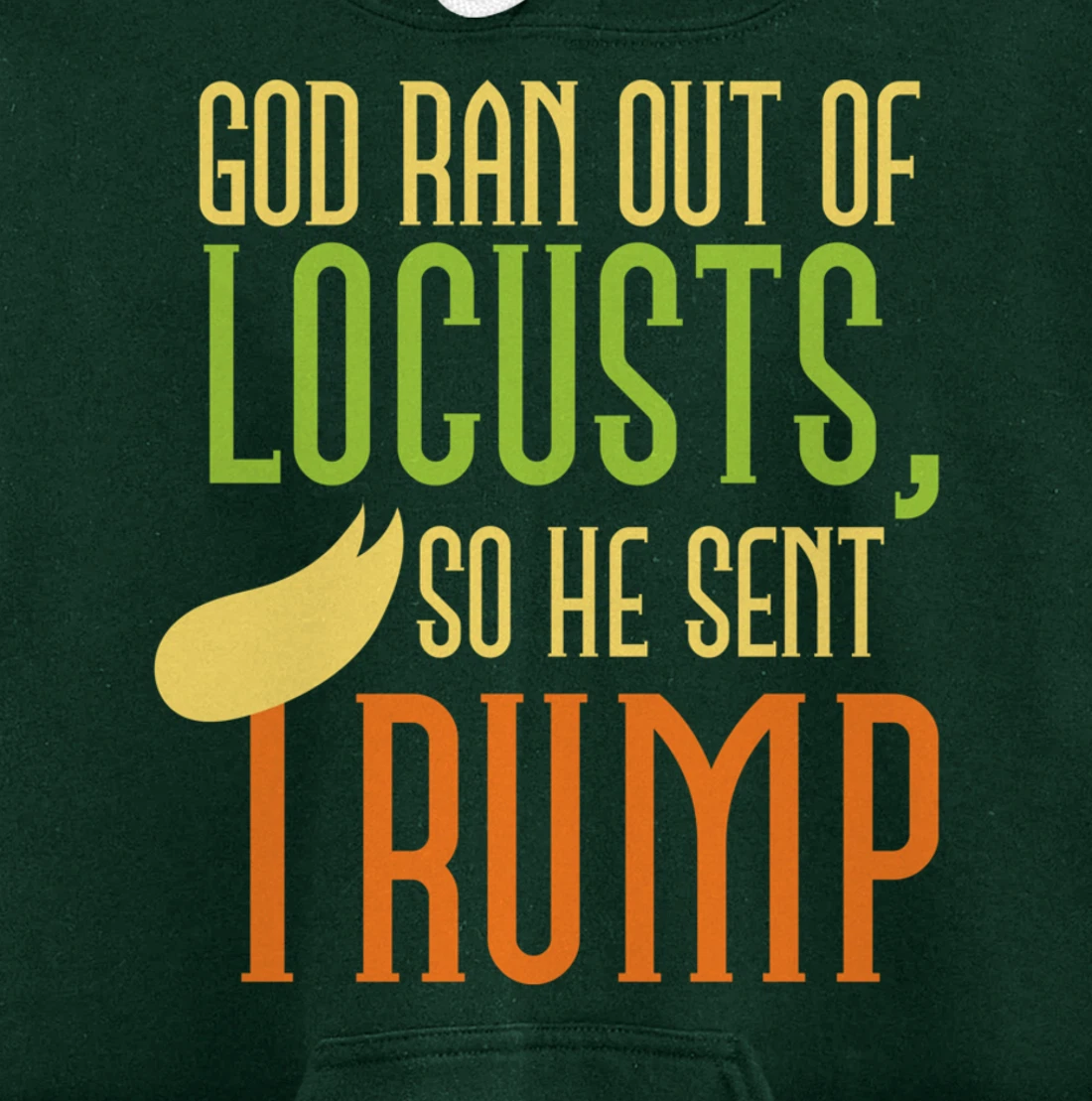 God Ran Out of Locusts, So He Sent Trump Funny Anti-Trump Pullover Hoodie