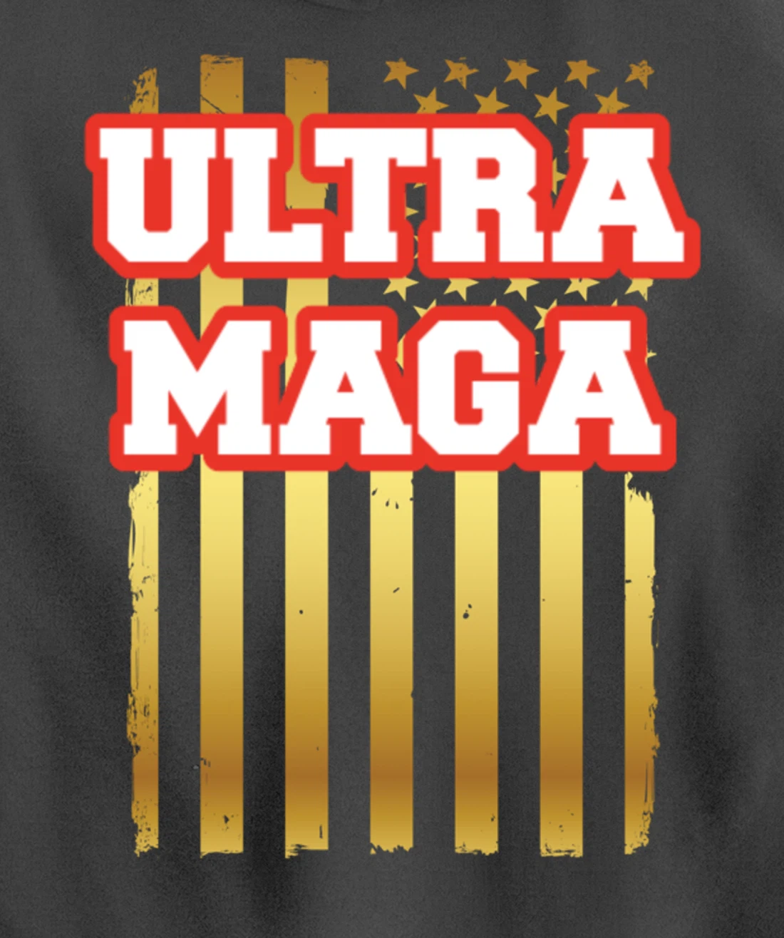 Patriotic Ultra Maga United States U.S. Flag President Trump Pullover Hoodie