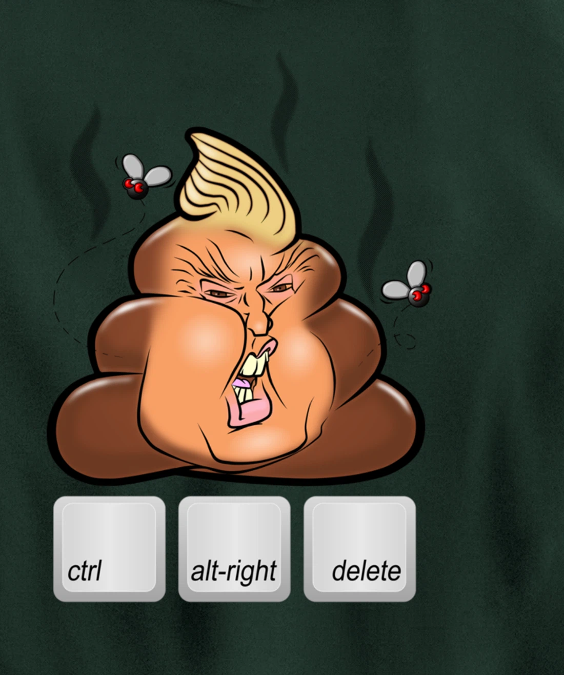 Cntl+Alt(right)+Delete Anti Alt-Right Anti Trump Pullover Hoodie