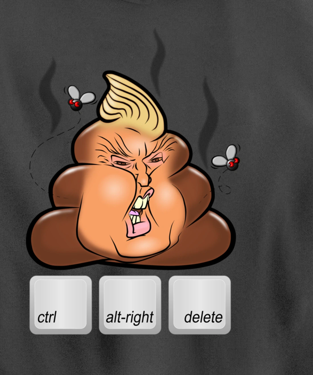 Cntl+Alt(right)+Delete Anti Alt-Right Anti Trump Pullover Hoodie